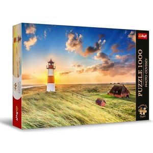 Trefl Premium Plus - Puzzle Photo Odyssey: Vuurtoren in List, Duitsland - 1000 stukjes, Unieke fotoserie, Perfect passende elementen, voor volwassenen en kinderen vanaf 12 jaar