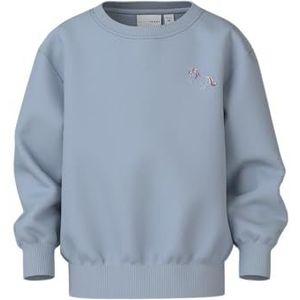 Name it mini Nmfvallene Ls RLX Sweat Bru voor meisjes, subdued blue, 86