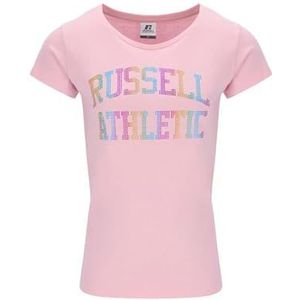 RUSSELL ATHLETIC Autumn-S/S Crewneck T-shirt met korte mouwen, gebleekt mauve, M