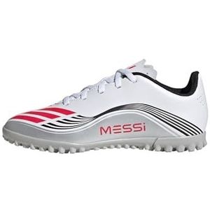 adidas Uniseks-Kind F50 MESSI CLUB Turf Football Boots Kids, ftwr white/lucid red/silver met., 38 2/3 EU
