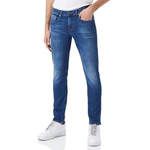 7 For All Mankind Slimmy Tapered Stretch Tek Jeans, Dark Blue, Regular Heren, Donkerblauw, Eén maat