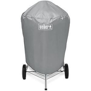 Weber Premium Beschermhoes | 57 cm Hoes Voor De Barbecue | Sterk, Ademend, UV & Waterafstotend | Ronde Hoes | Draagbaar & Licht - Grijs (7176)