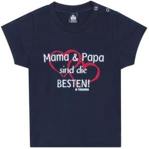 Trigema - T-shirt - Navy - TRIGEMA T-shirt Mama & Papa (1-delig)