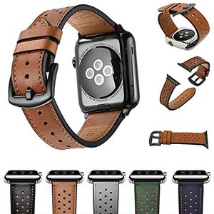 Trop Saint Armband Apple Watch (42/38 mm) Echt lederen vervanging horlogeband accessoires voor iWatch (42 mm) Serie 1/2/3/Edition/Sport - Bruin 42 mm