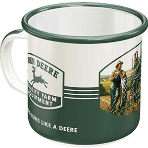 John Deere Farm Emaille Drinkbeker