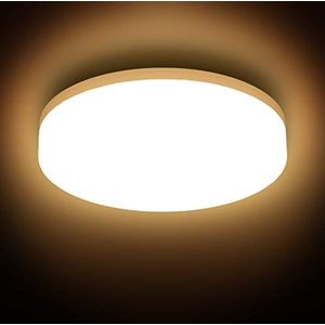 B.K.Licht I LED Badkamerverlichting I plafondlamp I wit I badkamerlamp I IP54 plafoniere I ronde I Ø22cm I met 1 lichts I 3.000K I 1.500Lm I 13W plafondlampen I plafonniere I badkamer lamp