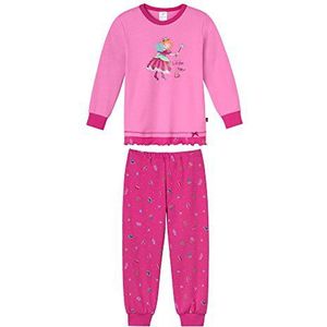 Schiesser Tweedelige pyjama voor meisjes, rood (rosa 503), 116 cm