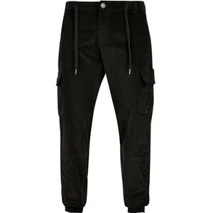 Urban Classics Corduroy Cargo Joggingbroek voor heren, zwart, S