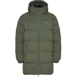 Tommy Jeans TJM Essential Down Parka voor heren, Drab Olijfgroen, XL