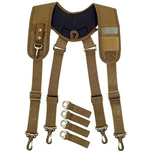 Dr.TOUGH Tactische gereedschapsriembretels voor mannen - Heavy Duty gewatteerde verstelbare riembretels voor wetshandhaving