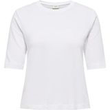 Jdy - Mila S/S Loose Top - Wit - Losse Pasvorm - Ronde Hals