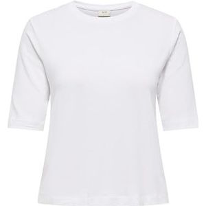 Jdy - Mila S/S Loose Top - Wit - Losse Pasvorm - Ronde Hals