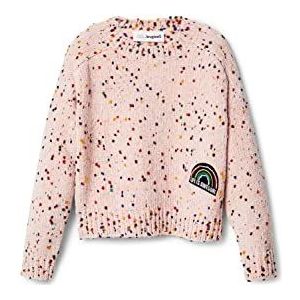 Desigual Girl's JERS_Alaska 3067 Candy PINK Pullover Sweater, Rood, 7/8