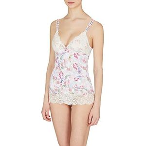 Emporio Armani Underwear Vrouwen Daily Charm Microfiber Cami Tank Top, Yogurt Floral Print, M, Yogurt met bloemenprint, M