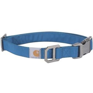 Carhartt Nylon Eend Hondenhalsband, volledig verstelbare duurzame 2-laags Cordura nylon canvas halsbanden voor honden, marineblauw, medium