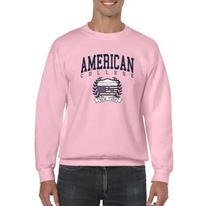 American College Ronde Hals Roze Kinder Sweatshirt Maat 16 Jaar Model AC6 100% Katoen, Roze, 16 ans