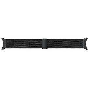 Samsung Milanese Horlogebandje van roestvrij staal voor Galaxy Watch4 44 mm, Watch5 44 mm, Watch6 44 mm, Black