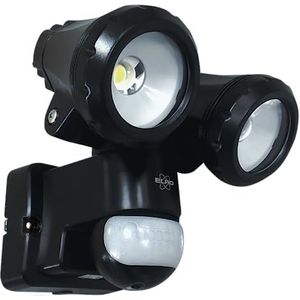 ELRO LF80 Duo-LED-buitenlamp met bewegingssensor – 2 x 10 W – 1200 lm – IP54 waterdicht – zwart