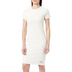 Armani Exchange Dames Logo Capsule Sweatdress Dress, Weiß, S