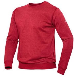 BP 1720-293-0081-XS Unisex sweatshirt, slank silhouet, lange mouwen en ronde hals, 280,00 g/m2 stofmengsel met stretch, rood, XS