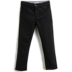 Koton Boys Chino Broeken Zakken Slim Fit Katoen, zwart (999), 9-10 Jaar