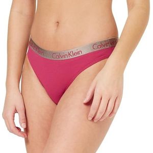 Calvin Klein - Radiant Cotton Bikini Brief - Dames Ondergoed - Zwart - Medium Rise - 95% Katoen, 5% Elastaan - Stretch Katoen Jersey - Maat S, Rode Bud, XS