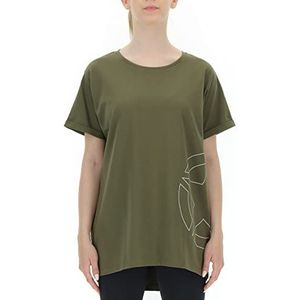 Jeep T-shirt dames, Ivy Green/Birch Whit, L