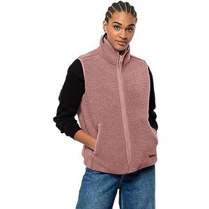 Jack Wolfskin Dames HIGH CURL Vest W Fleece vest, Afterglow, M, Afterslow., M