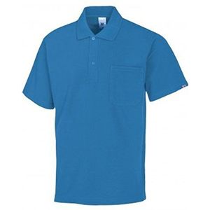 BP 1612-181 poloshirt van duurzaam gemengd weefsel azuurblauw, maat XS