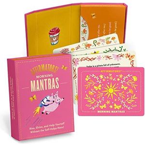 Knock Knock 10008 Affirmators! Mantra's ochtend - dag bevestiging kaarten dek, dagelijkse kaarten en positieve bevestigingen (30 kaarten dek)