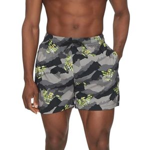 EMPORIO ARMANI Mid Boxer Zwembroek voor heren, Camu Zwart/Eagles, S
