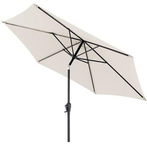 Doppler Parasol Jack 250cm in naturel - Ronde parasol voor balkon & terras - Opvouwbare parasol - Balkonparasol - Zwengelparasol - Tuinparasol met zwengelfunctie