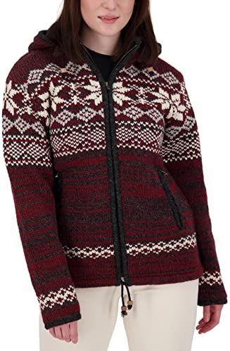 DEPROC - ANNAPURNA - Fleecejack - Wijnrood - Met Capuchon en Zachte Fleece Voering