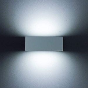 LED-wandlamp, rechthoekig, 2 spots TC-DEL 26 W, totaal vermogen 29 W, serie Minilift Rettangolare, 11 x 26,5 x 10 cm, grijs (referentie: S.5065.14)