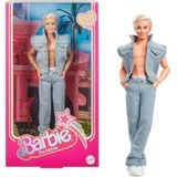 Barbie The Movie Ken Verzamelpop in Denim Set, met origineel kenmerkend Ken ondergoed HRF27