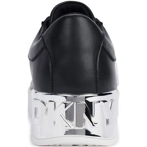 DKNY Maben Varsity-LACE Sneakers voor dames, zwart, 41 EU, zwart, 41 EU