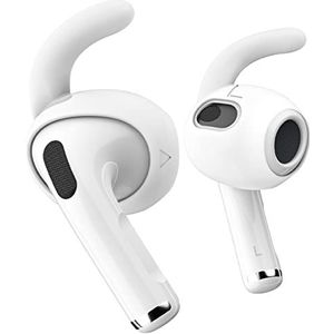 Keybudz EarBuddyz Siliconen oordopjes voor Apple AirPods 3, EarPods hoofdtelefoon, oorlussen, antislip, sport, wit, medium