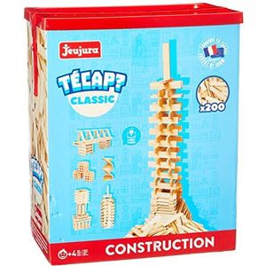 JeuJura Houten speelgoed bouwblokken tecap Classic, karton met 200 blokken