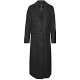 VERO MODA VMVINCEMILAN Long Coat Boos Damesmantel, zwart, XS