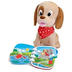 Chicco Lucky de Voorlezende Pluche Hond, Interactieve Pratende Knuffelhond, Educatief Babyspeelgoed Interactief Boek, Knuffelbeest met Realistische Woorden en Geluiden – Kinderspeelgoed 18+ Maanden