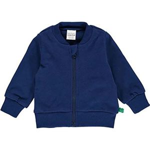 Fred's World by Green Cotton Sweat Zip Jacket baby, blauw (deep blue), 62 cm
