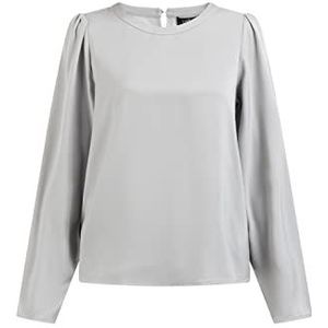 Felipa Damesblouse met lange mouwen, grijs, L