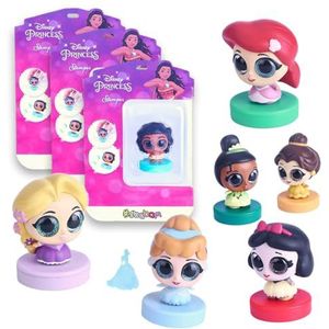 Sbabam Funny Box Disney Princess Stamper, stempel voor kinderen met Disney-prinsessen, poppen met glitterogen, 3 stuks, spelletjes voor kinderen aan de krantenkiosk, Disney gadget van mini-prinsessen