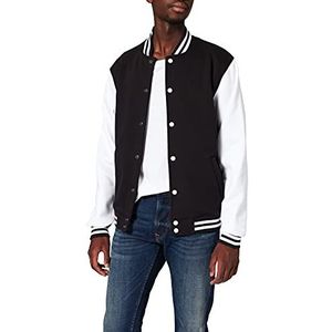 Build Your Brand College Jacket Sweatjack voor heren, meerkleurig (l/wit 0050), 4XL