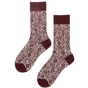 Hudson Herensok EARTHY GRAPHIC Fashion Plum rood 39-42, Plum Red, 39-42 EU