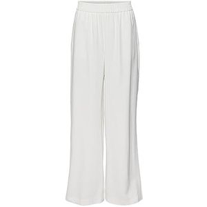 VERO MODA Vmcarmen Hr Wide Pull-on Pant Noos broek voor dames, wit (snow white), (XS) W x 30L