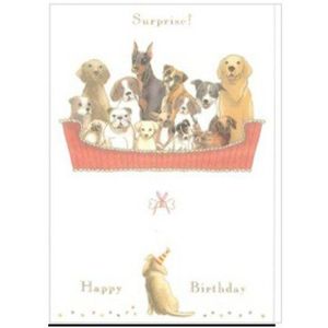 Kaart Gelukkige Verjaardag Honden in Mand