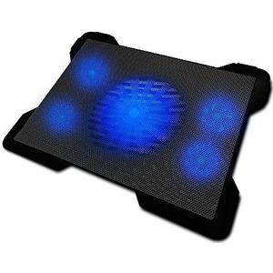 Woxter Notebook Cooling Pad 1560 R koeler met 5 ventilatoren, universeel, voor laptops van 10-17 inch (25,4-43,2 cm)