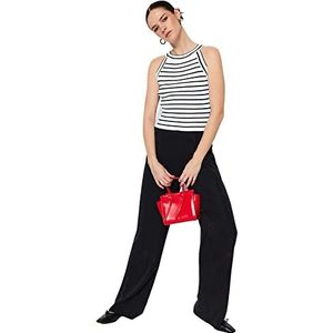 Trendyol Dames Slim Fit Basic Halterneck Knitwear Blouse, Ecru, S