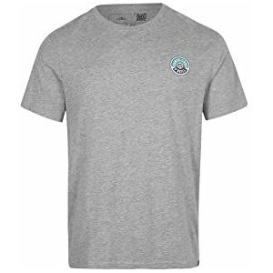 O'NEILL State Embleem T-Shirt 18013 Silver Melee, Regular voor heren, 18013 Zilver Melee, XS/S